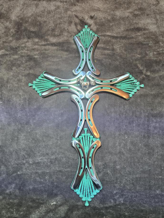 Mustang Horseshoe cross