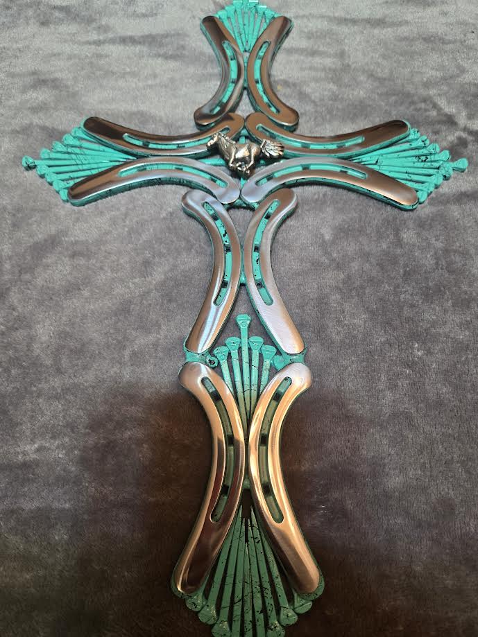Mustang Horseshoe cross