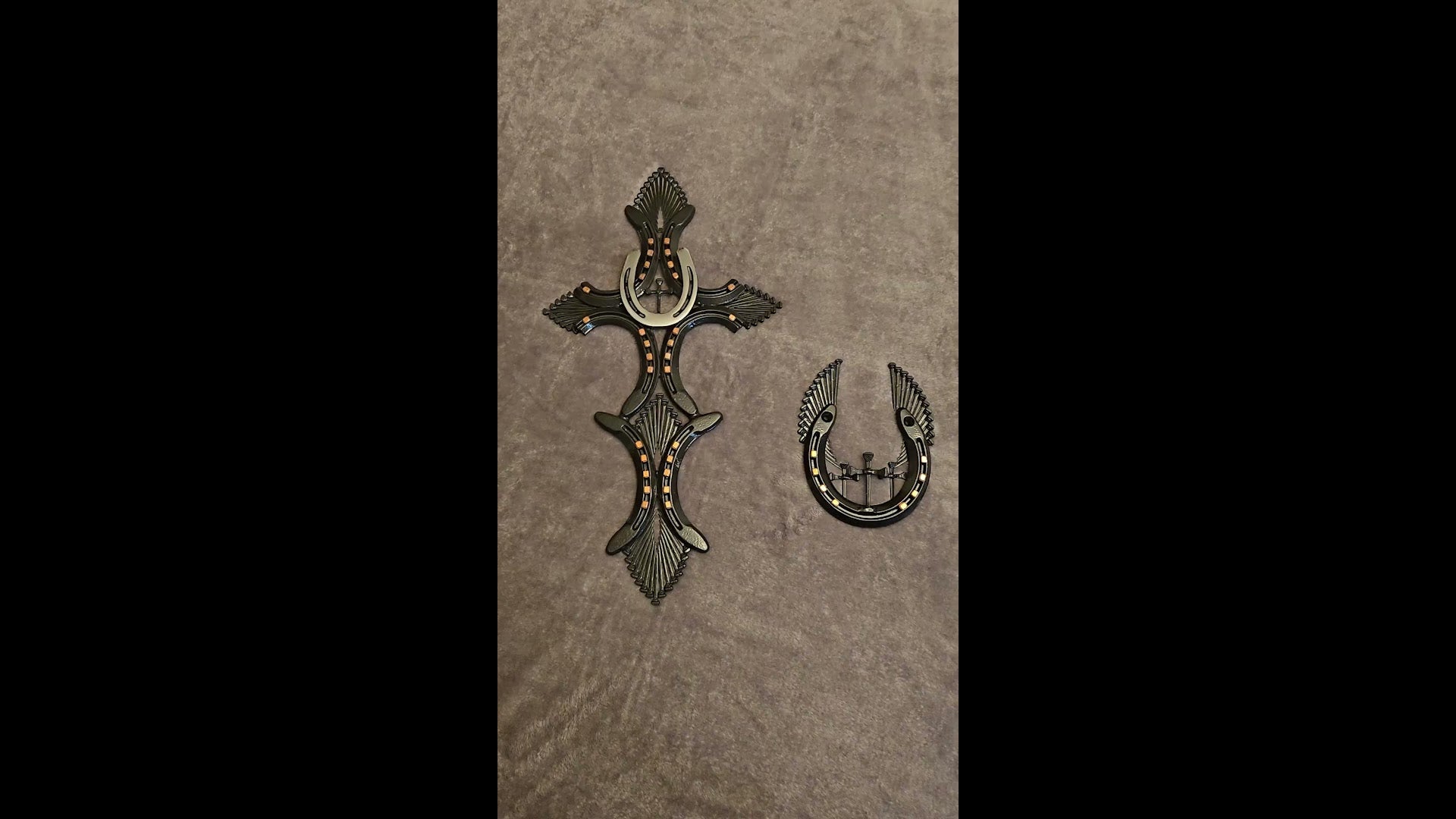 Heritage Cross & Winged Horseshoe Wall Hang Combo