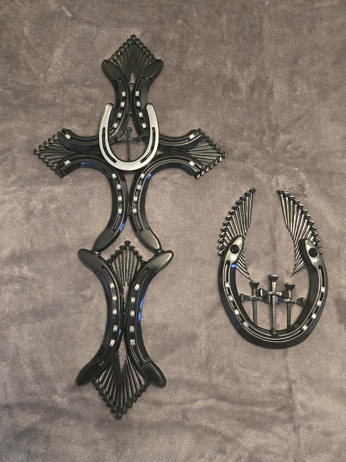 Heritage Cross & Winged Horseshoe Wall Hang Combo