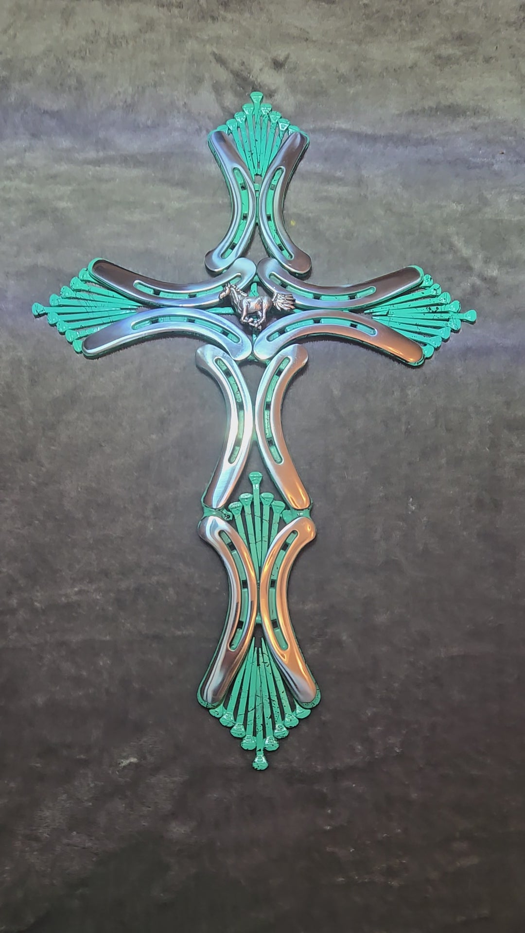 Mustang Horseshoe cross