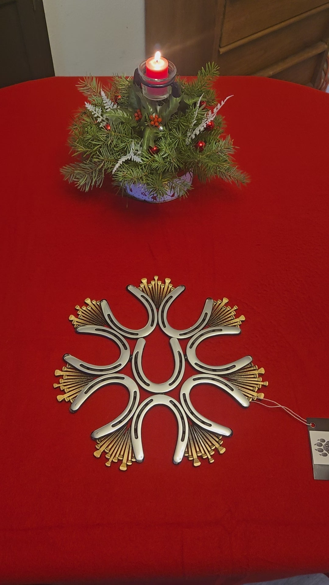 Black and gold Horshoe snowflake