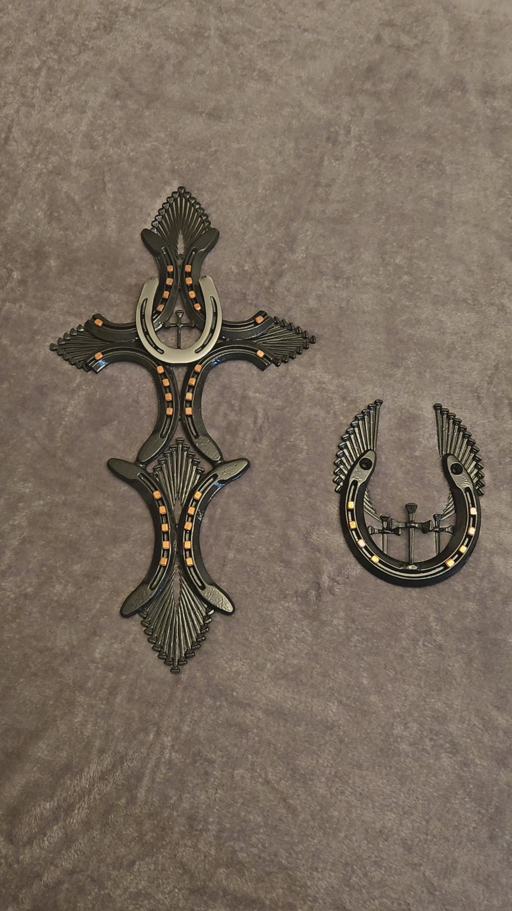 Heritage Cross & Winged Horseshoe Wall Hang Combo